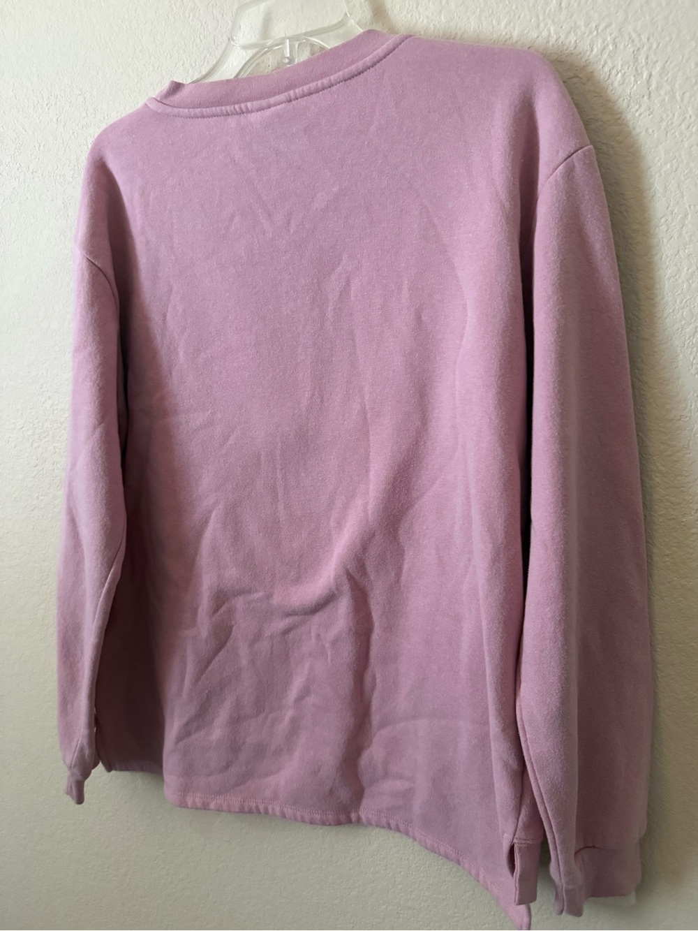 Peanuts Snoopy Pink Crewneck Pullover Sweatshirt with Chenille Patch X-Large - Picture 13 of 16